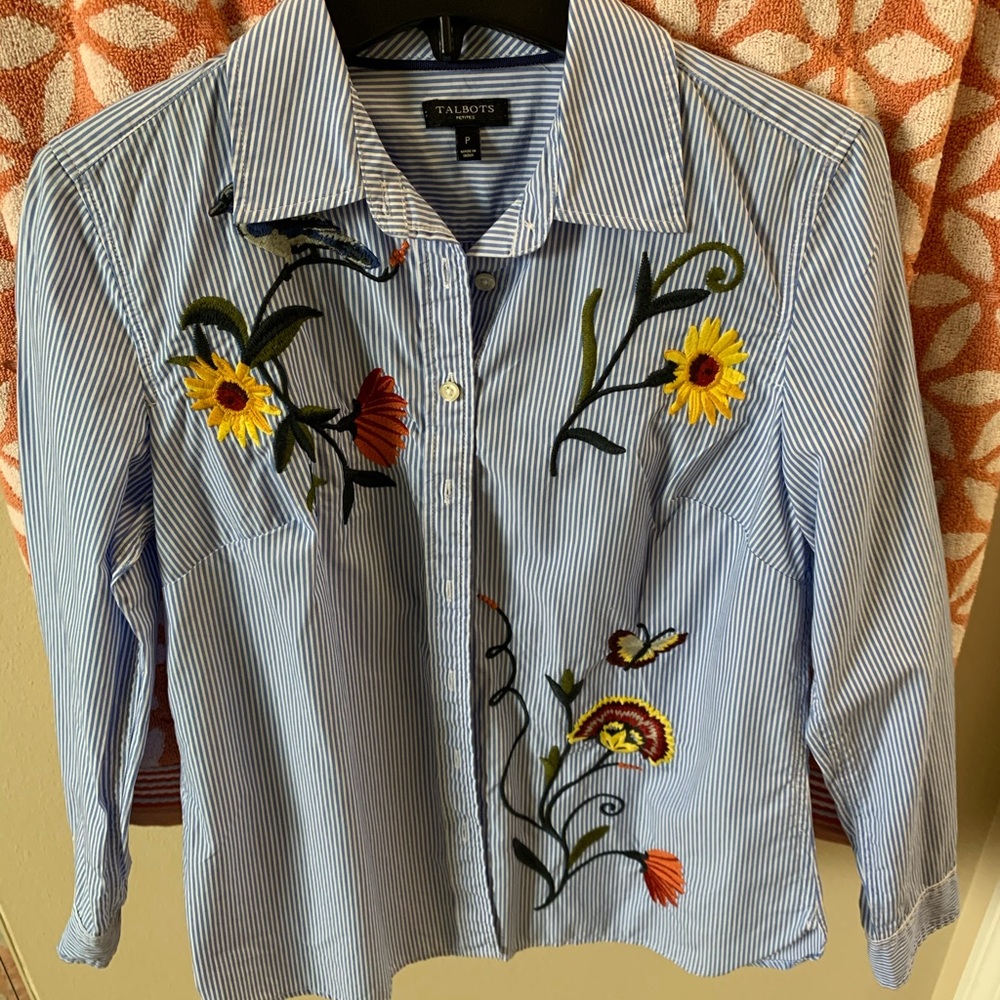 - Talbots striped Petite shirt